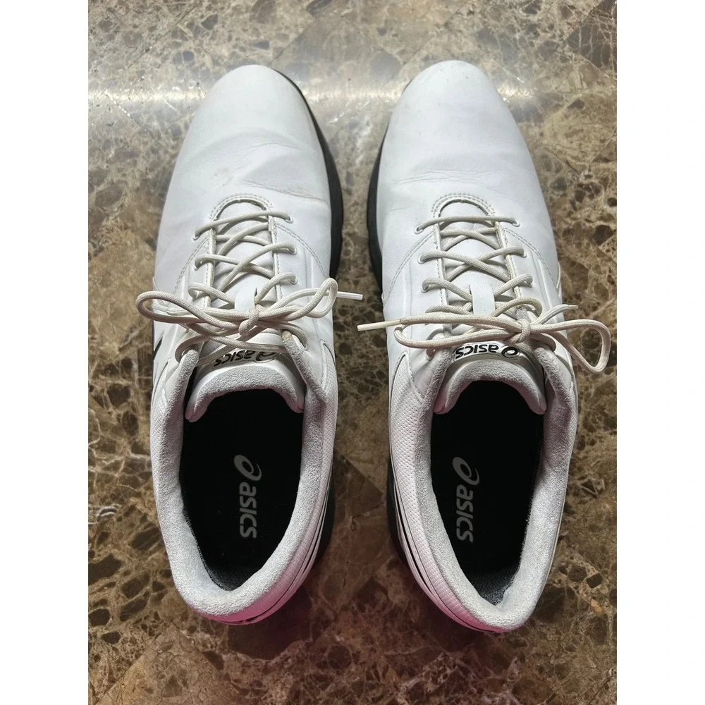 Asics Gel-Course Duo Golf Shoes Mens 13 White Black Spiked 1111A220